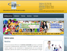 Tablet Screenshot of organizaciondepromociones.com